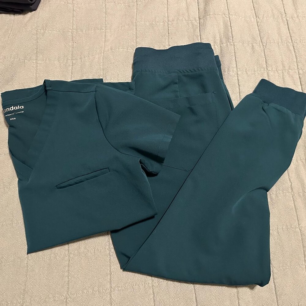 Mandala Scrubs - Carribean Blue (XXS/XSP)